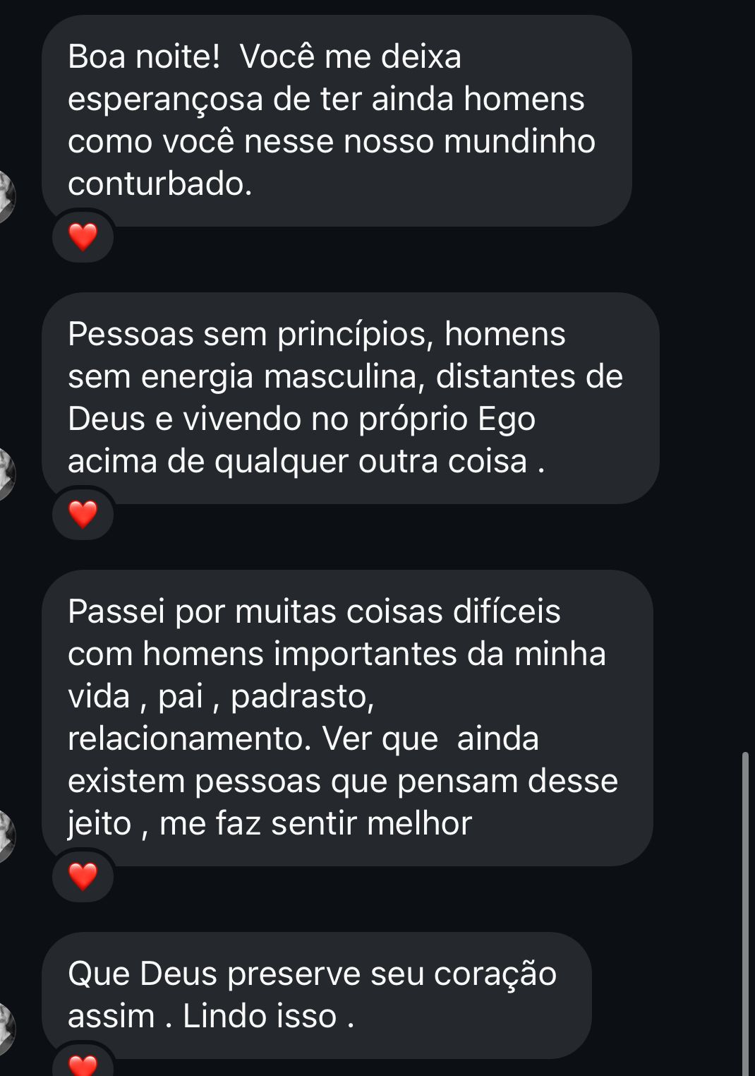 Depoimento via WhatsApp